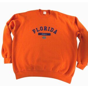 Florida Gators Sweatshirt M.J. Soffe 2XL Orange Crewneck Made In USA